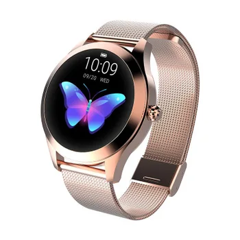 Moda Pametno Gledati Ženske Lepo Zlato Zapestnico Srčnega utripa Spanja Monitor Smartwatch IP68 Vodotesen za IOS Android