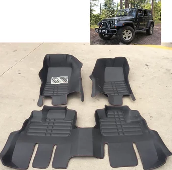 Styling usnje avto predpražnike za jeep wrangler JK 2007-2016 2017 2013 2012 rubikon deli, dodatna oprema
