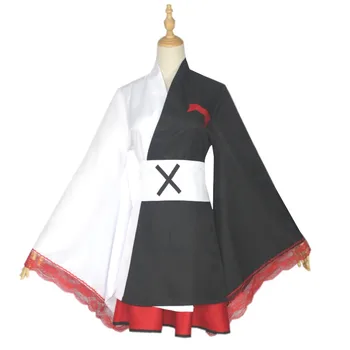 2021 Danganronpa V3 Monokuma Cosplay Kostum Ženske Kimono Obleko Obleko Vrh + Krilo + Girdle Halloween Carnival Rekviziti