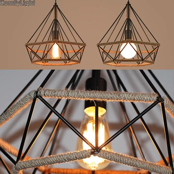 Retro Vintage Vrv Obesek Svetloba Svetilke Mansarda Ustvarjalne Osebnosti Industrijske Žarnica Edison Žarnica Ameriški Stil Za Dnevno Sobo