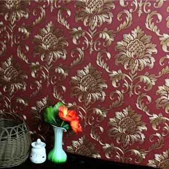 Beibehang Evropski stil Damask pozlačenega ozadje, dnevna soba, spalnica TV ozadje KTV polje 3D pohištva ozadje